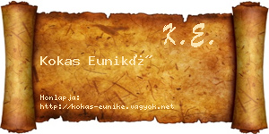 Kokas Euniké névjegykártya